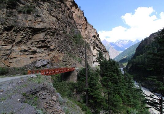 Riding on roads and crossing passes touching heights at times above 5000 meters